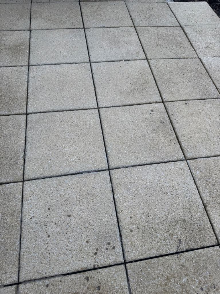 Buff 445mm x 445mm (44cm x 44cm) Textured Concrete Paving Slabs.  Approx 5 square metres when laid 