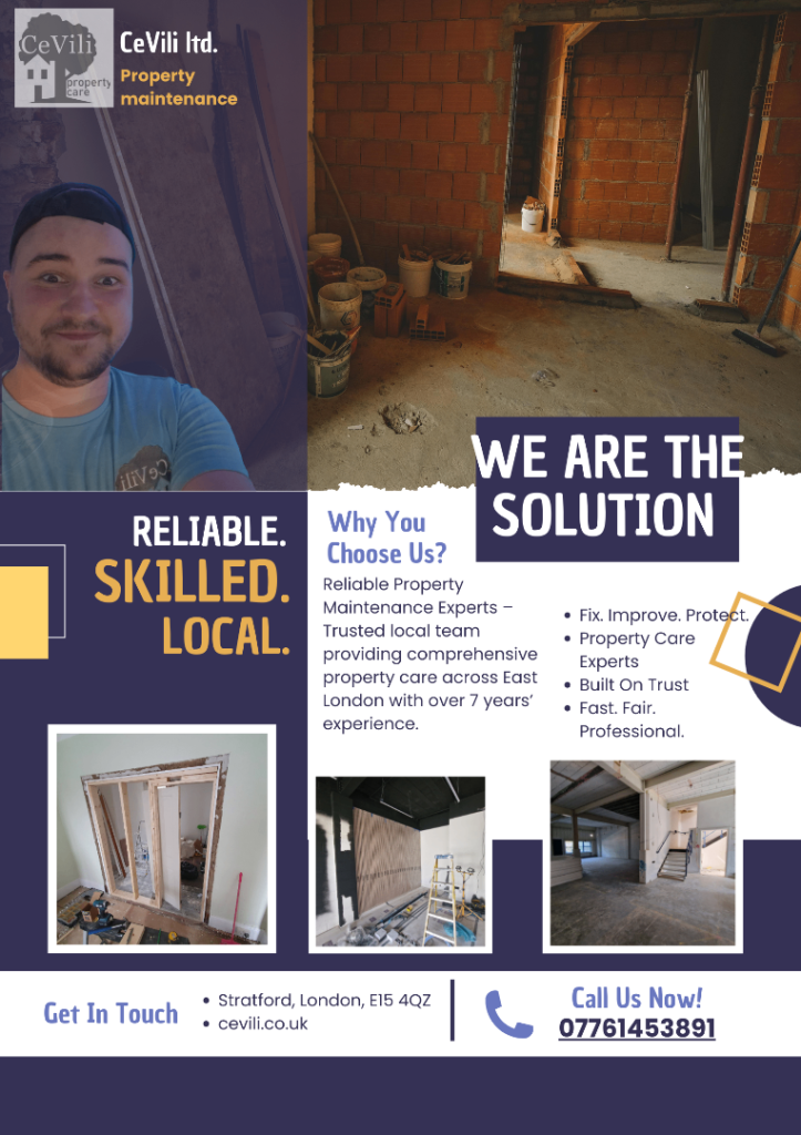 CeVili ltd. | London’s Trusted 🏠 Maintenance & Refurbishment, Plumbing and Handyman services