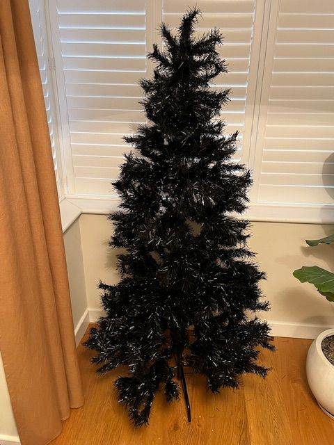 Large Artificial black Xmas tree 