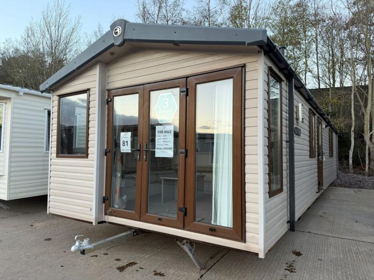 3 Bed Static Caravan - DG, CH, French Doors - Offsite Sale for Private Land