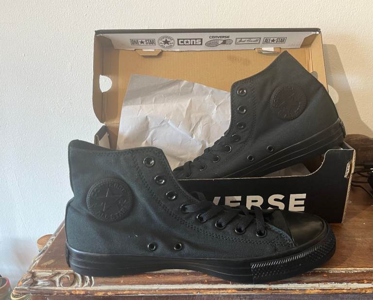 Converse C Taylor All Star Hi-Tops - Black Monochromatic, Size UK 9