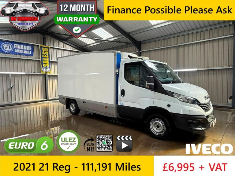 2021 21 Reg Iveco Daily 2.3 35S14 LWB Fridge Freezer 8 Speed Hi-Matic Auto + VAT