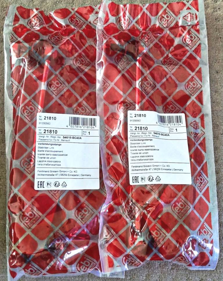 Brand New Pair of Febi Bilstein 21810 Front Stabiliser Anti-Roll Bar Links