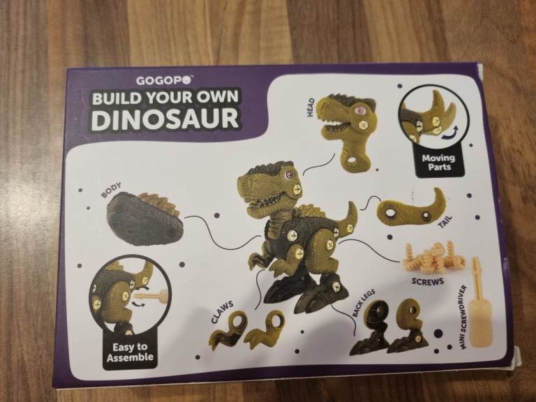 Build your own dinosaur toy