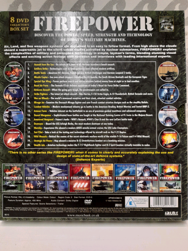 Firepower 8 Disc DVD set