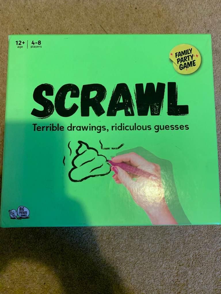Scrawl Adult Board Game | Terrible Drawings and Ridiculous Guesses | Hilarious Board Game