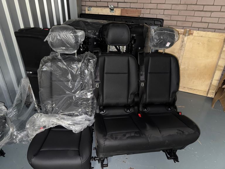 thumbnail interactive-video image 1 of Lux-Ride Mercedes Vito Front Seat Cover (Single) – Black Artificial Leather & Fabric, Airbag Compatible 1 of 6