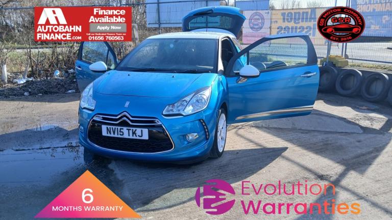 2015 Citroen DS3 1.2 PureTech DSign Ice 3dr HATCHBACK Petrol Manual