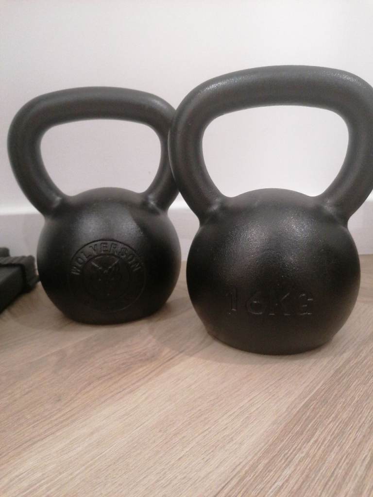 2X Wolverson black series 16kg kettlebells