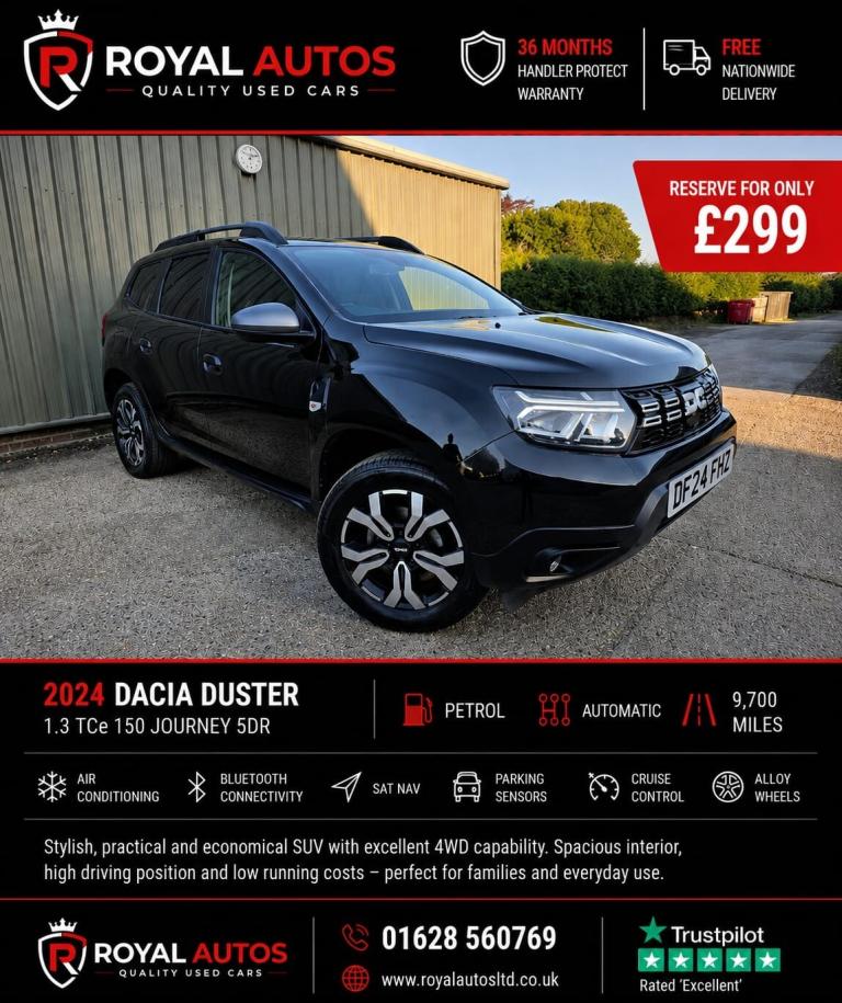 2024 Dacia Duster 1.3 TCe 150 Journey 5dr EDC HATCHBACK Petrol Automatic