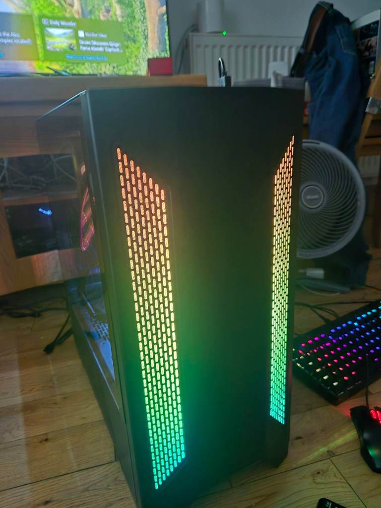 Black lian li Desktop PC Tower with RGB Lighting