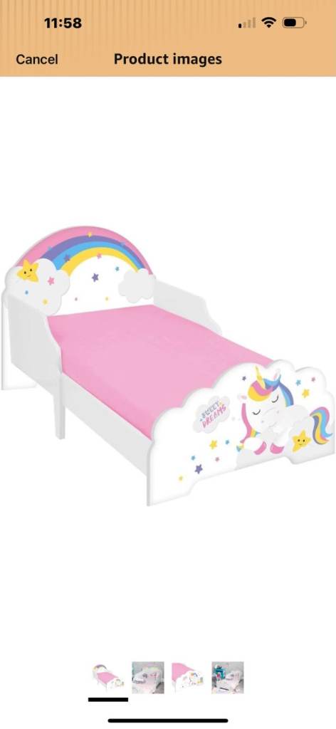 Toddler bed with matress