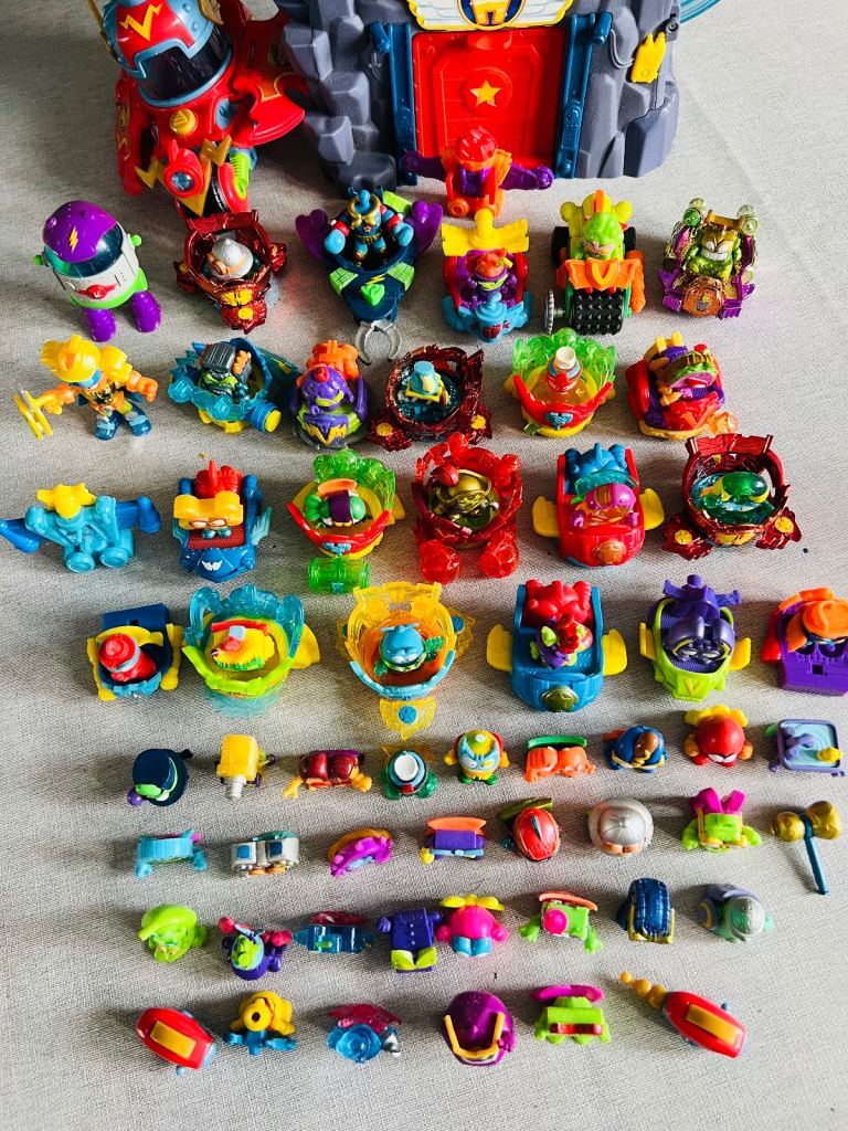 image for 60+ piece SuperZings / SuperThings collection including  HQ & Limited Edition Kid Fury Superbike 