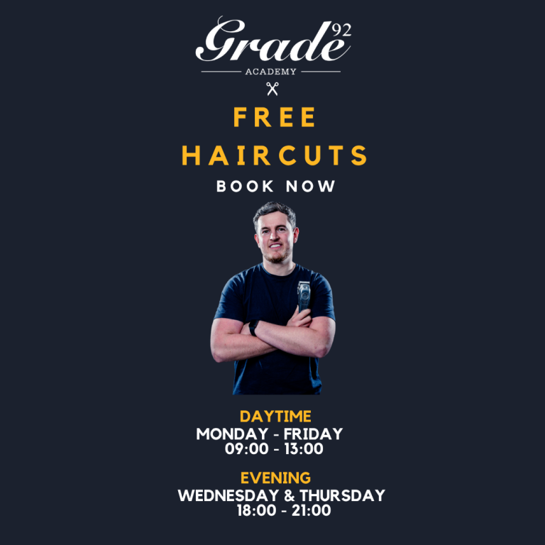 FREE HAIRCUTS EVERY WEEK 09:00 - 13:00 