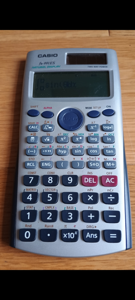 Casio fx-991es scientific calculator.