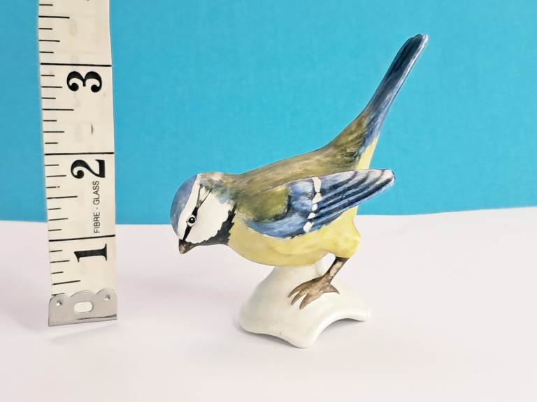 Vintage Goebel Blue Titmouse bird figurine, manufactured in West Germany. 