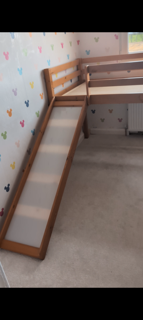 Cabin bed with slide 
