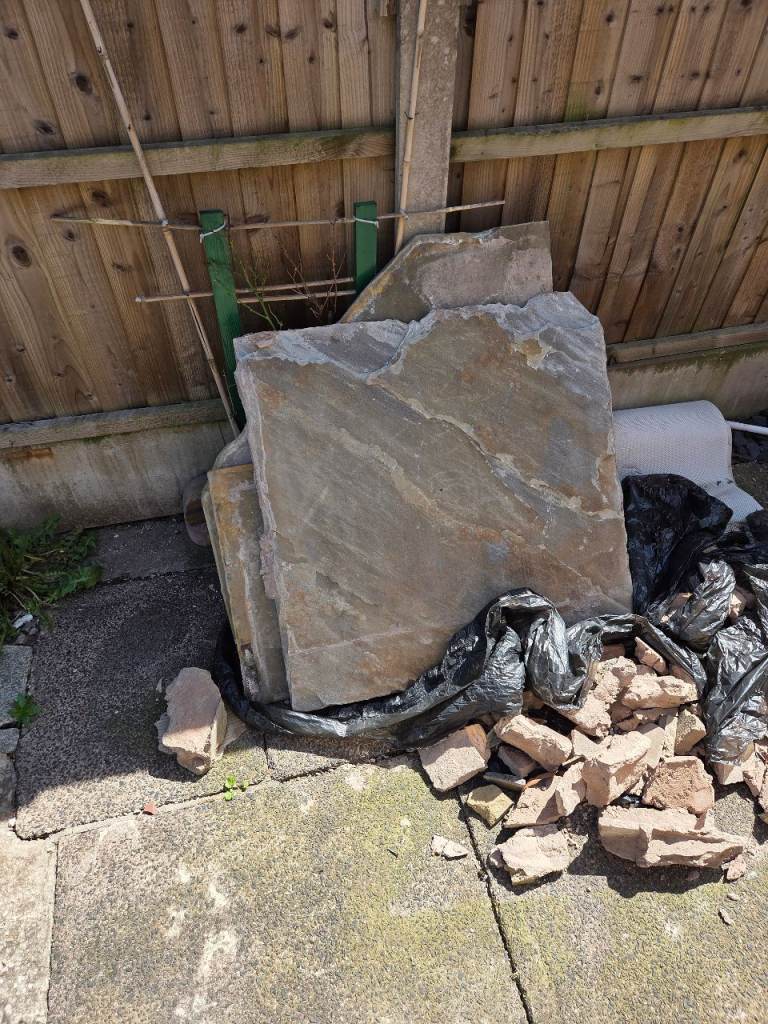 Large Stone  Slabs – Grey, Fair Condition