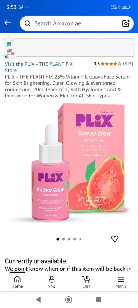 PLIX Guava Glow 23% Vitamin C Face Serum - New, 20ml