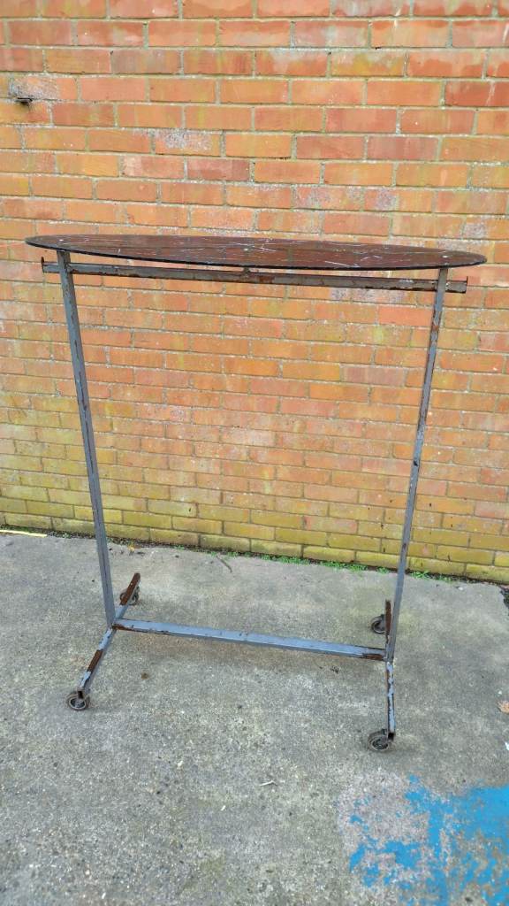 industrial chabby chic clothes rail storage wheeled retro. free Loc. Del.
