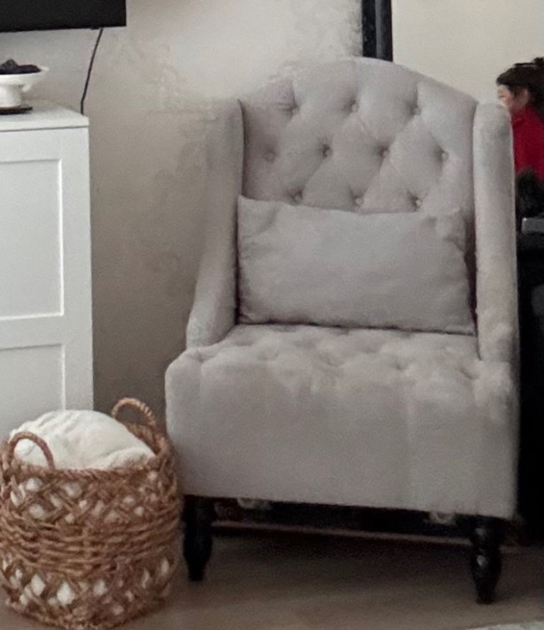 Armchairs Pair of Large Cosy Armchairs Great Value wing back comfy arm chairs