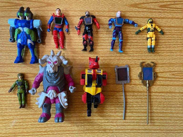 Collection of 8 Vintage 1980's Hasbro Action Visionary and Pretender Figures