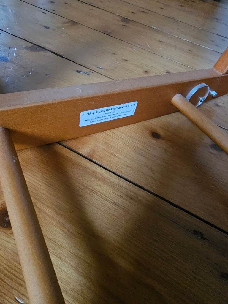 Rocking moses basket, carrycot stand 