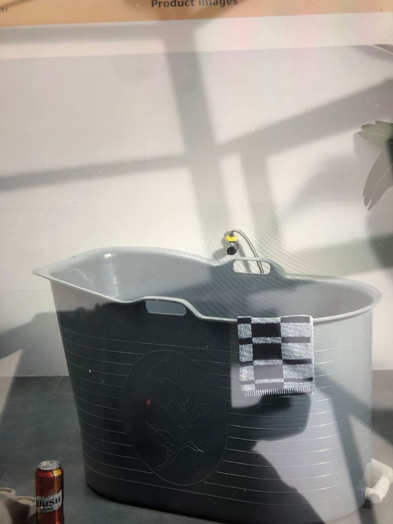 Brand New Grey Freestanding Portable Bathtub