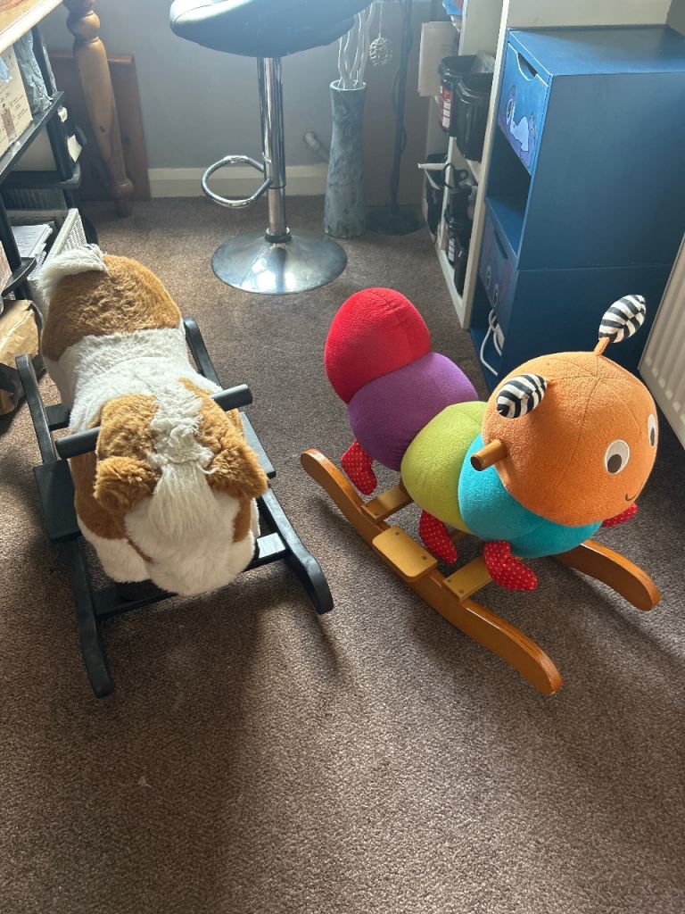 Kids Rocking Toys - Dog and Caterpillar