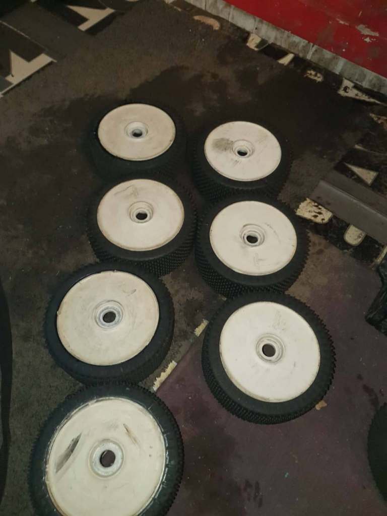 £110 including postage medium astro grip tyres you get 7 tyres and the bag 