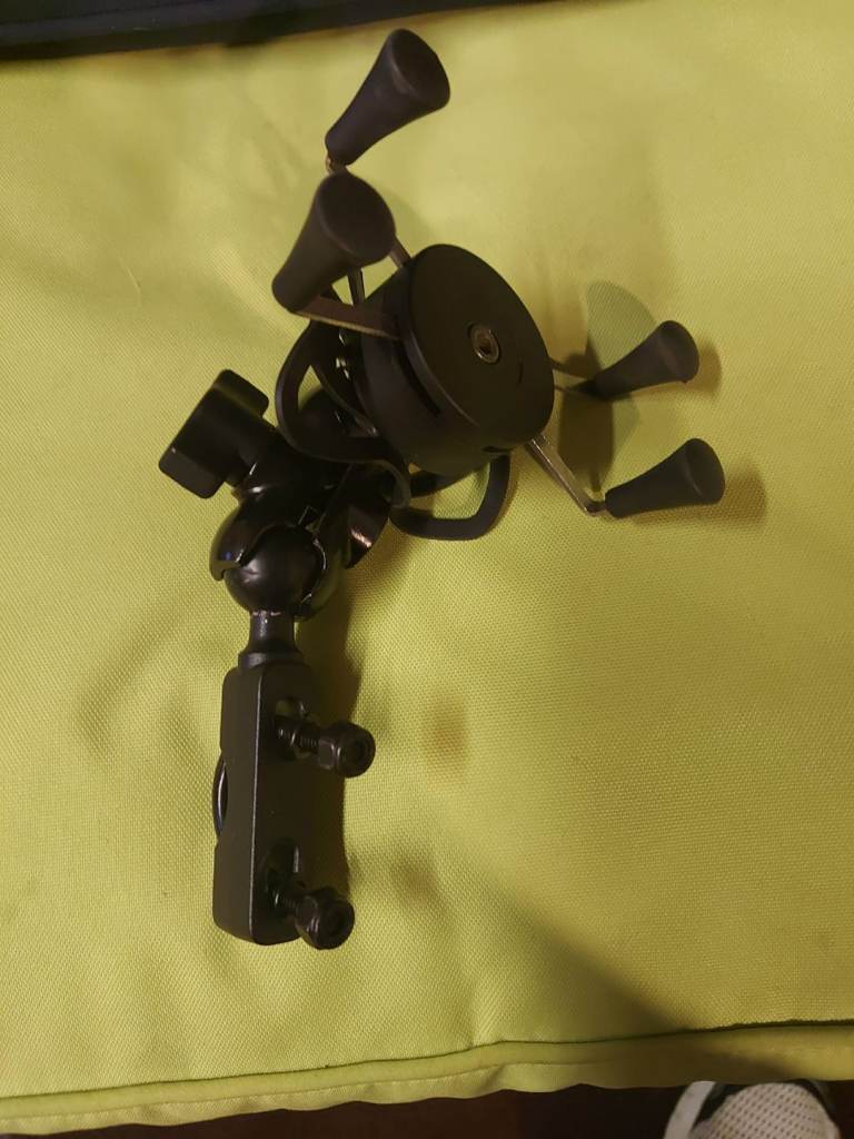 Motorcycle handlebar phone mount