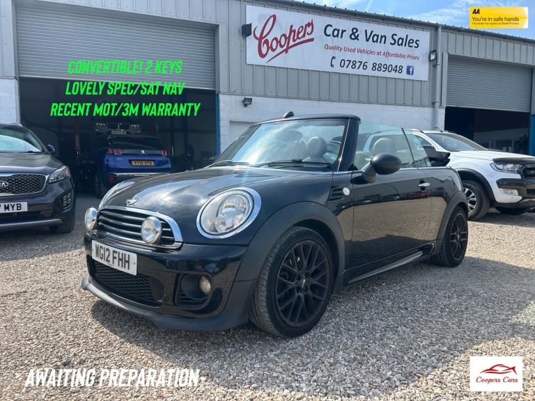 2012 MINI Convertible 1.6 One 2dr CONVERTIBLE Petrol Manual