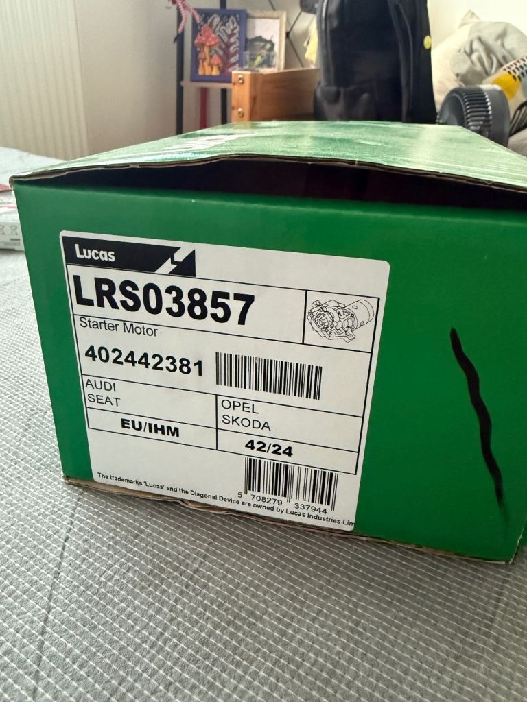 STARTER MOTOR LUCAS LRS03857 FOR AUDI,OPEL,SEAT,SKODA,VW