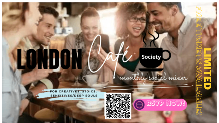 London Café Society Monthly Social Mixer-Sunday, 23 August @10am-12, Southbank.