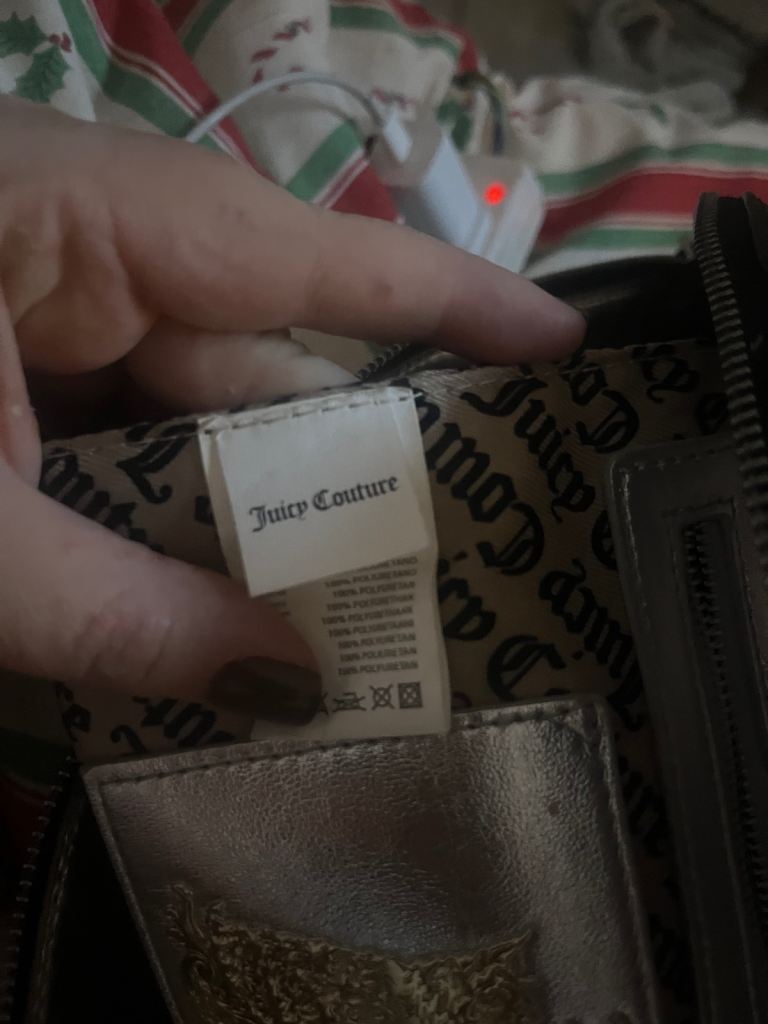 Black and silver juicy couture bag