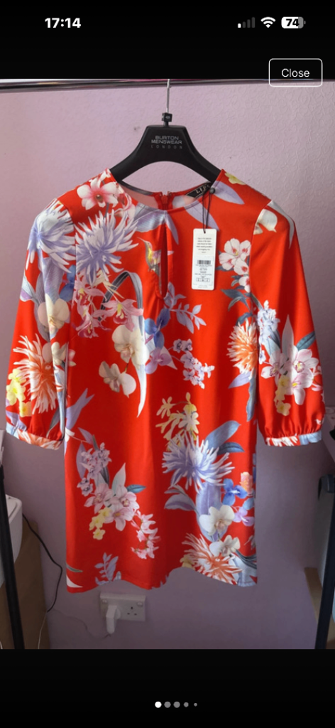 Lipsy London Floral Multicoloured dress size 8 new with Tags