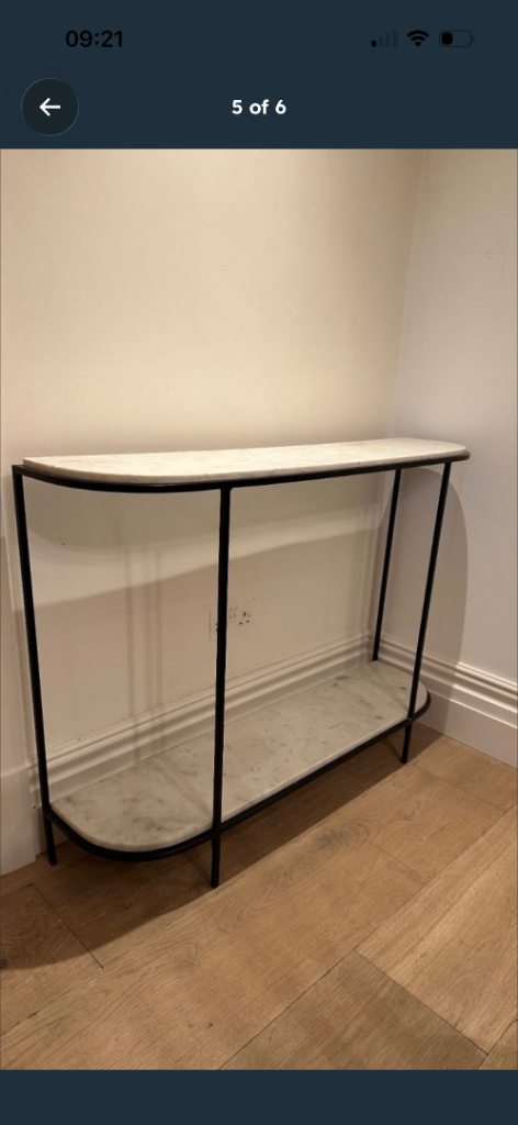 Swoon marble console table 
