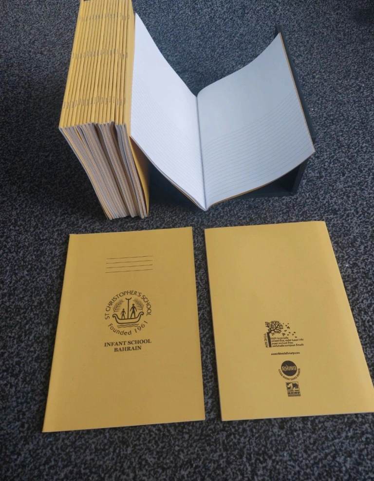 20 x A4 Plain/Lined Paper Books - Top Half Plain/Bottom half 8mm Lines