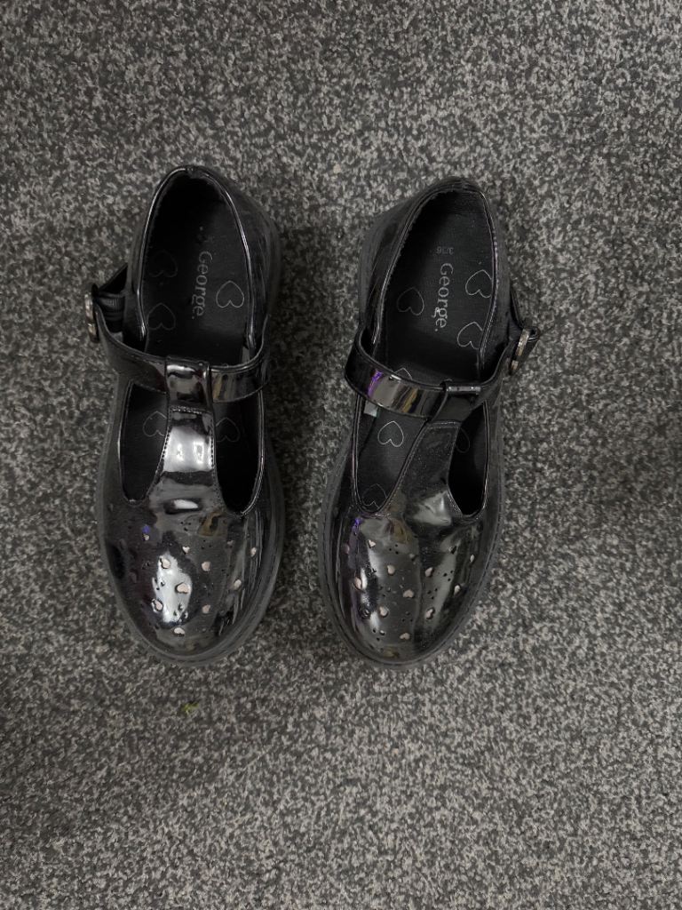 Brand new George school shoes for girls size 3