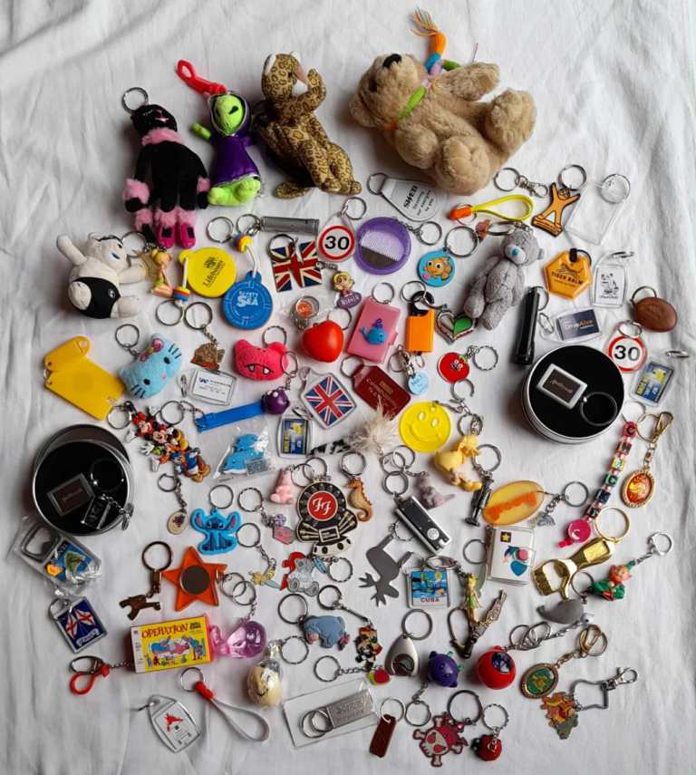 image for Large bundle of key rings and charms