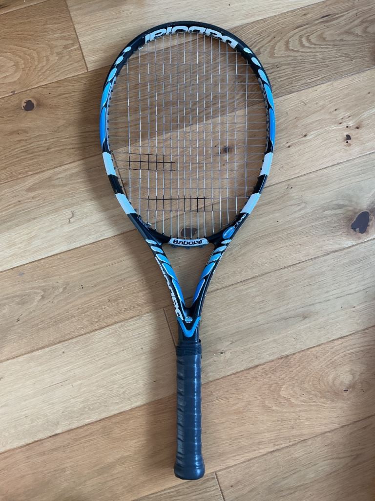 Babolat Pure Drive Roddick Tennis Racket. Grip 3. New Luxilon Restring 