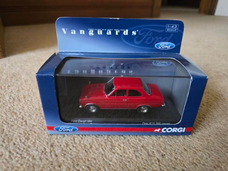Corgi Vanguards Die-Cast Model VA09500 Ford Escort MK1 Dragoon Red. 