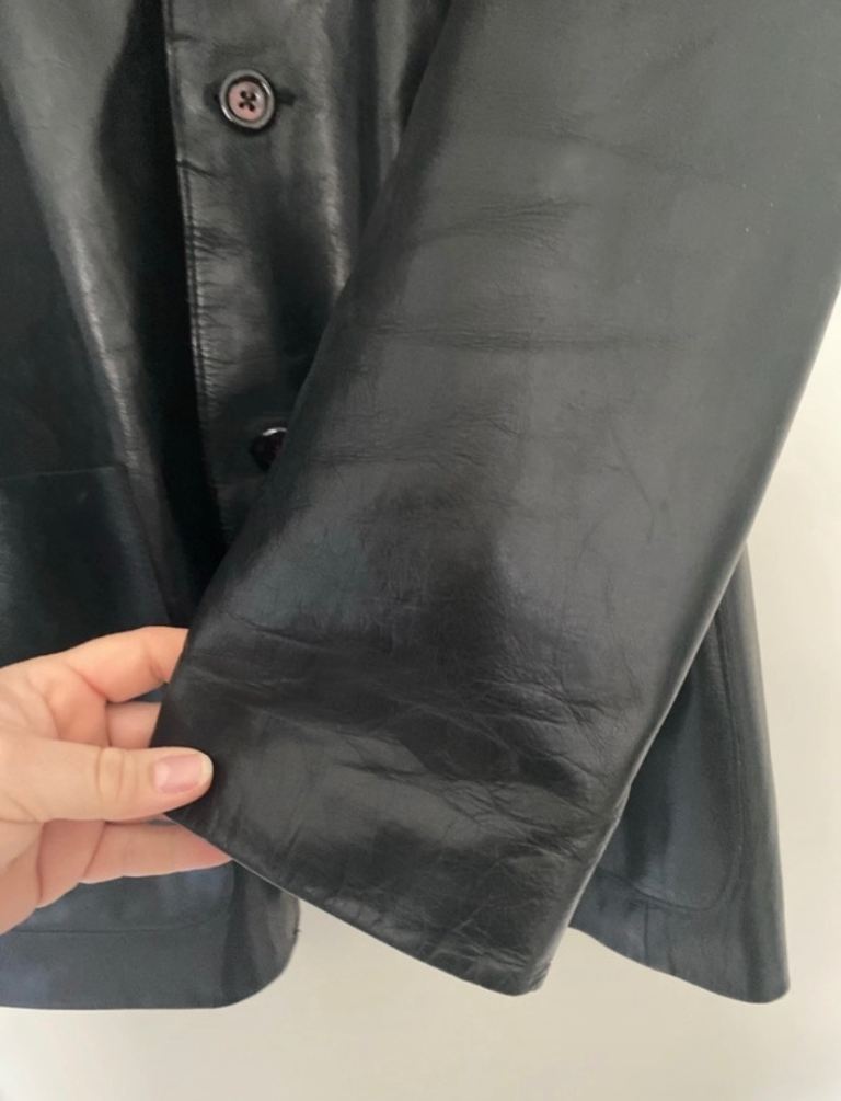 Black leather blazer jacket size M by Blazer 