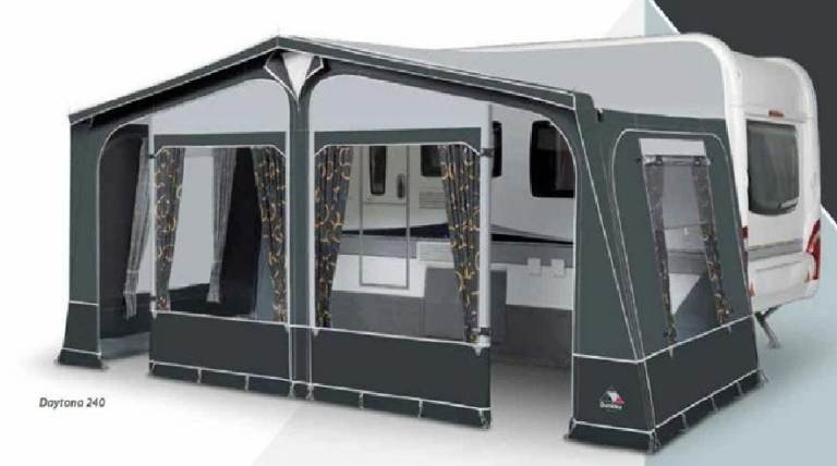 Daytona 240 Caravan Awning – Grey, Excellent Condition