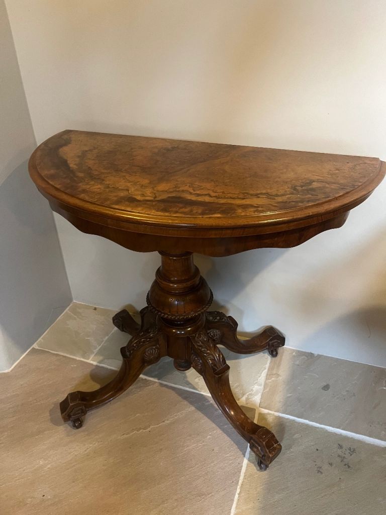 Antique folding card table.