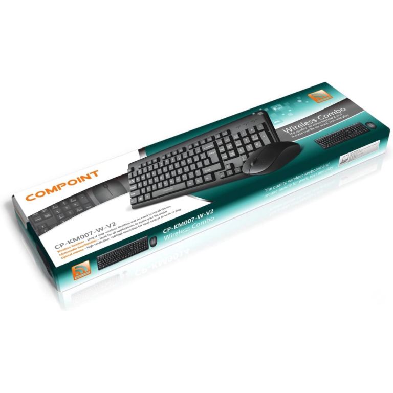 Compoint CP-KM007-W-V2 Wireless Keyboard & Mouse Combo – New