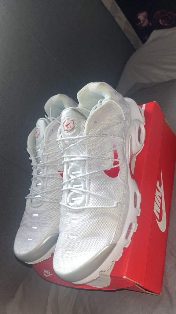 Nike air max utility plus TNS- White % red- Size 10 UK