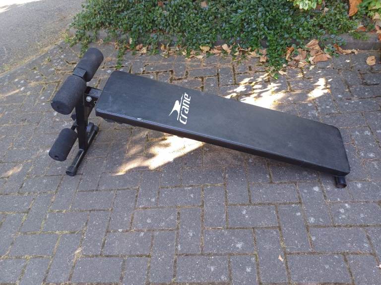 Crane Sit-Up Bench – Black, Good Condition