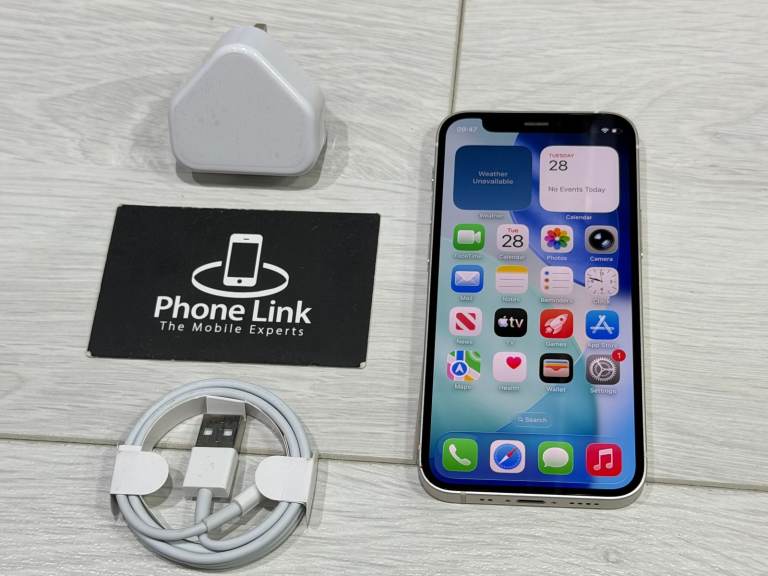 📱White Apple iPhone 12 Mini 64GB Unlocked 🔋 100% Battery + Warranty 🍎 - P1522