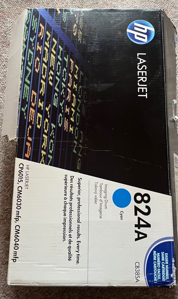 HP laserjet imaging drum 824A Cyan CB385A